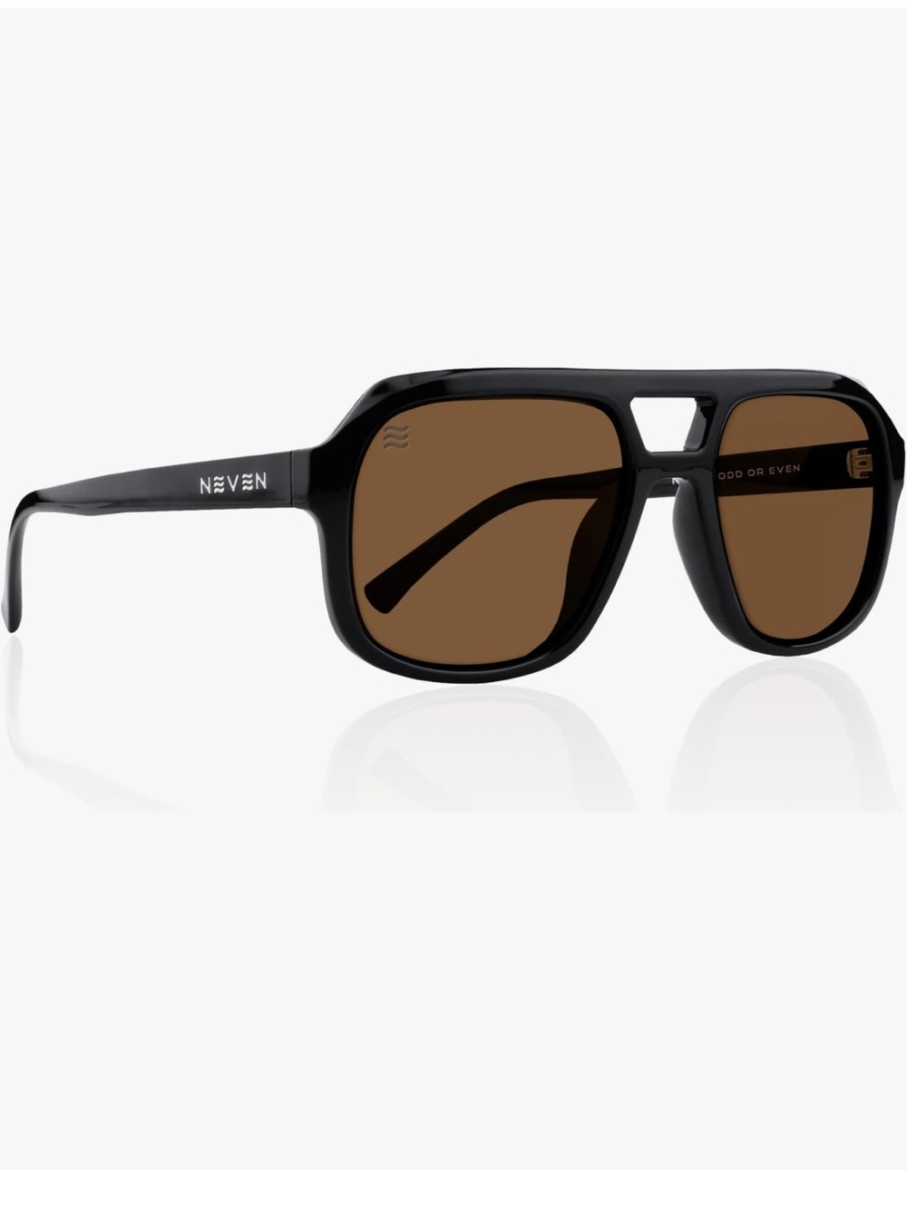 Neven Masha Black Frame Sunglasses with Brown Lenses